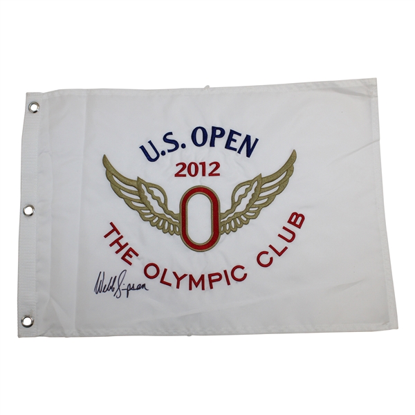 Webb Simpson Signed 2012 US Open at The Olympic Club Embroidered Flag PSA/DNA #U06635