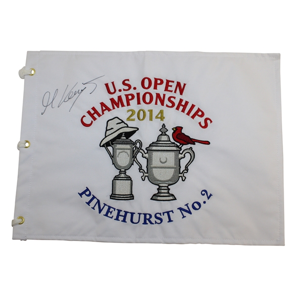 Martin Kaymer Signed 2014 US Open at Pinehurst No. 2 Embroidered Flag JSA ALOA
