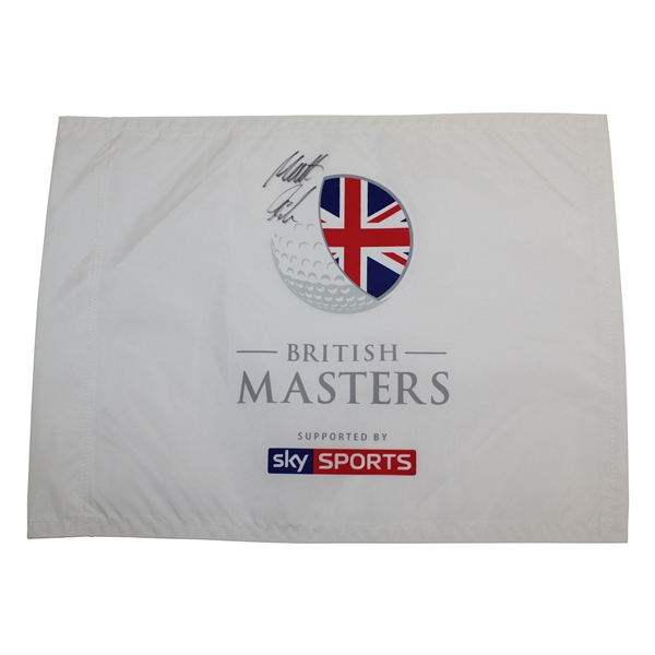 Matt Fitzpatrick Signed British Masters Supported by Sky Sports Flag JSA ALOA