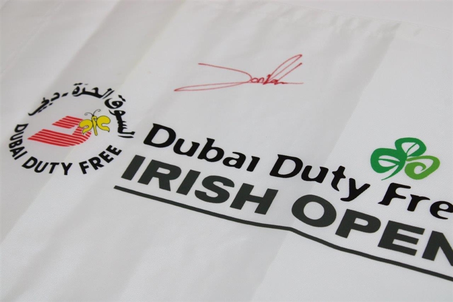 Jon Rahm Signed Dubai Duty Free Irisih Open Flag BECKETT #G94455