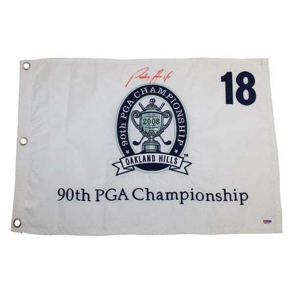 Padraig Harrington Signed 2008 PGA at Oakland Hills Embroidered Flag PSA/DNA #M64766