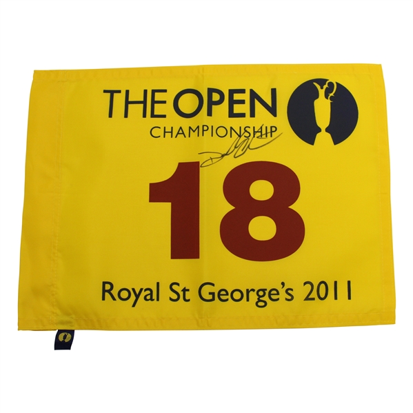 Darren Clarke Signed 2011 OPEN at Royal St. George's Screen Flag PSA/DNA #Q99270