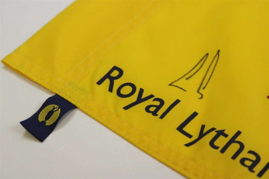 Ernie Els Signed 2012 OPEN at Royal Lytham & St. Annes Screen Flag JSA #K03017