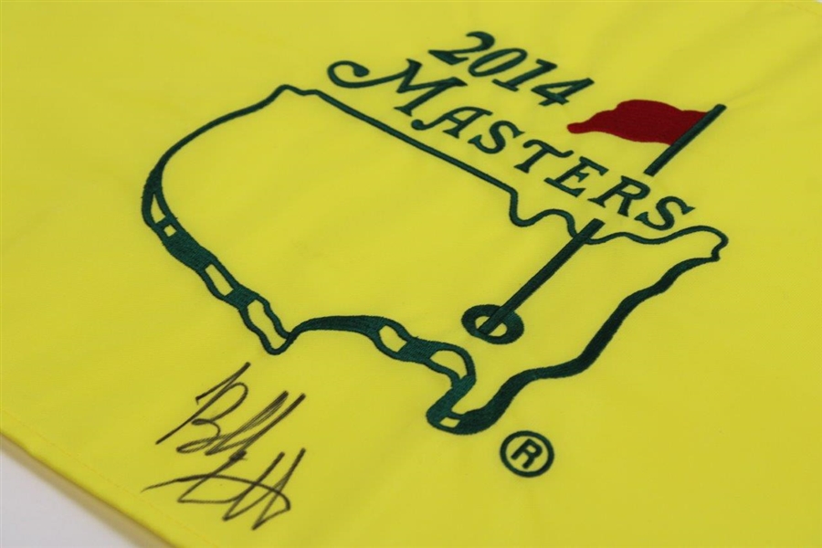 Bubba Watson Signed 2014 Masters Tournament Embroidered Flag BECKETT #G94453