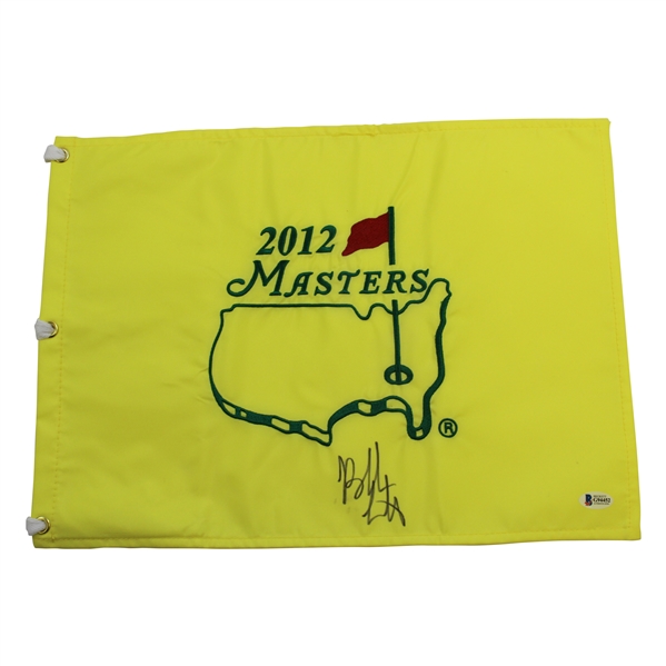 Bubba Watson Signed 2012 Masters Tournament Embroidered Flag BECKETT #G94452