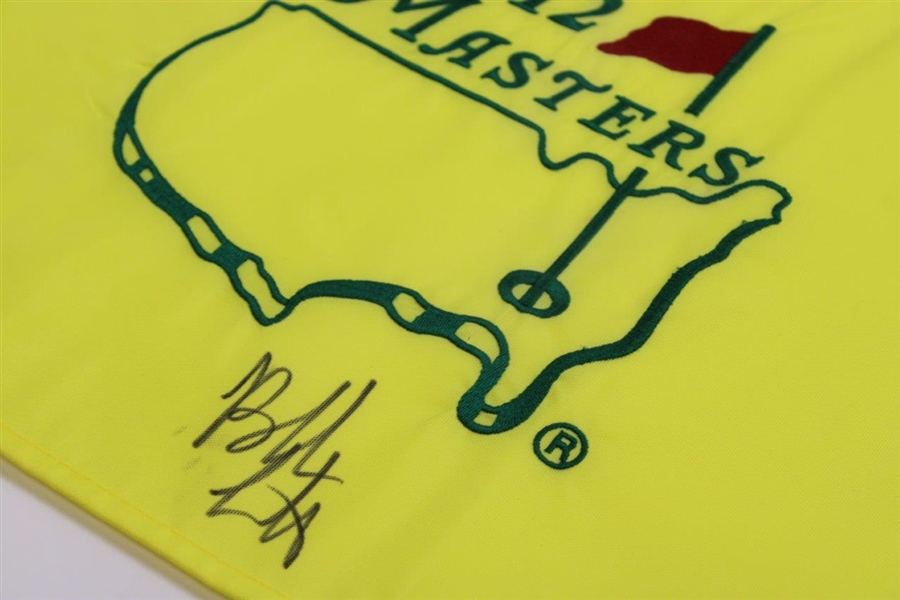 Bubba Watson Signed 2012 Masters Tournament Embroidered Flag BECKETT #G94452