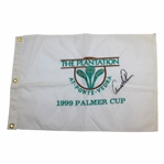 Arnold Palmer Signed 1999 Palmer Cup The Plantation Embroidered Flag JSA ALOA
