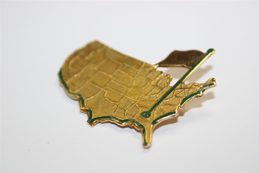 Sam Snead's Personal 1971 Augusta National Member Gift - 14k Gold Masters Logo Pin