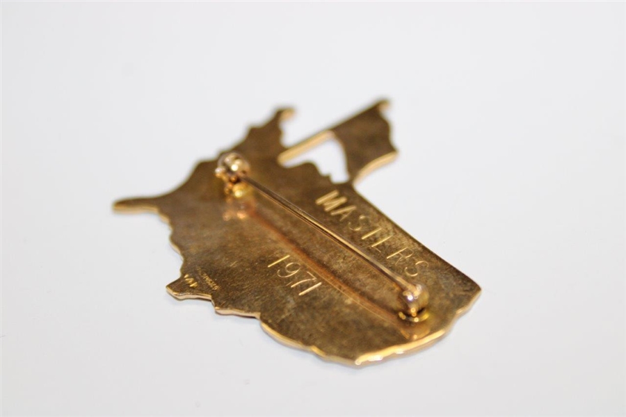 Sam Snead's Personal 1971 Augusta National Member Gift - 14k Gold Masters Logo Pin