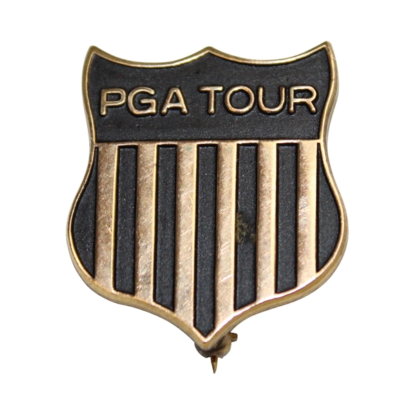 Sam Snead's Personal 10kt Gold Filled Undated PGA Tour Shield Pin