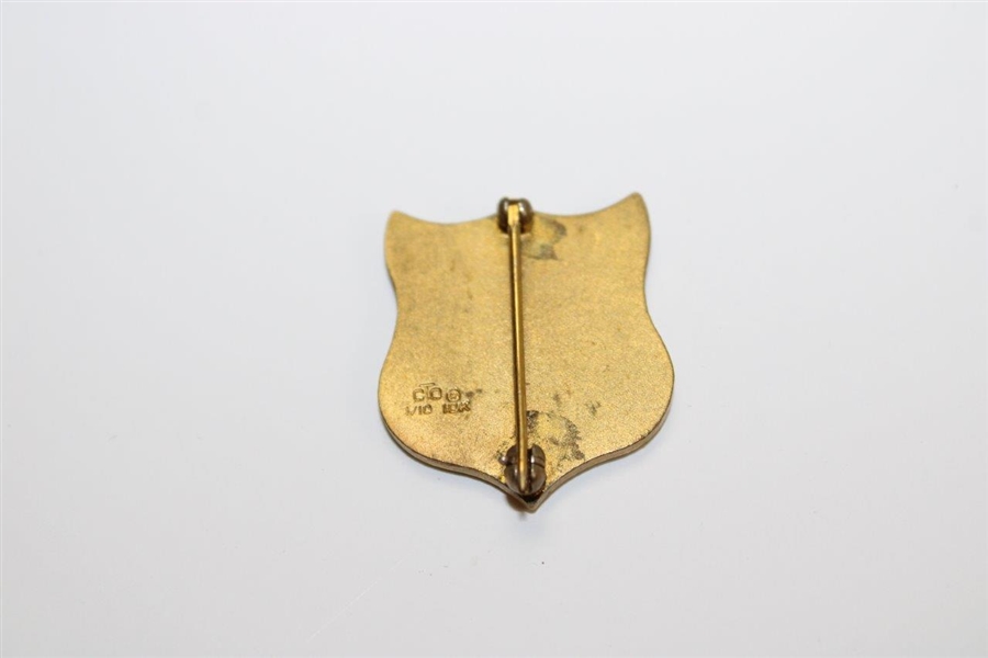 Sam Snead's Personal 10kt Gold Filled Undated PGA Tour Shield Pin