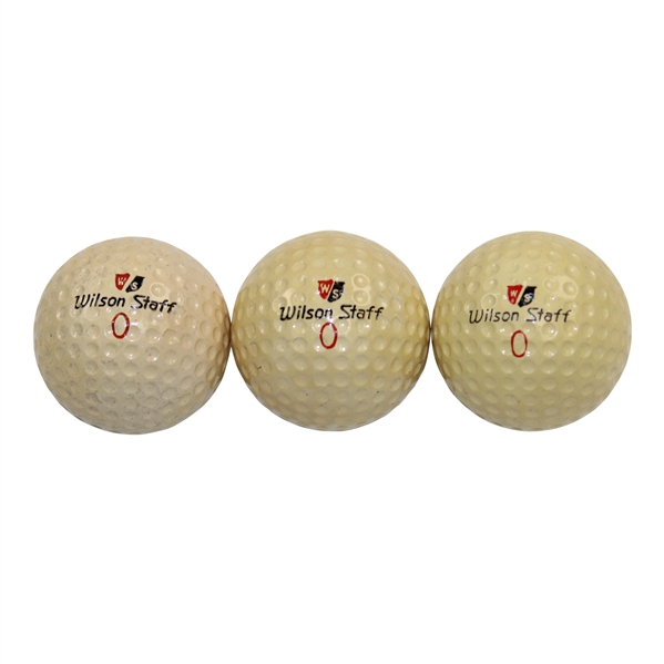 Three (3) Sam Snead Personal Wilson Staff “0” Golf Balls
