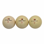 Three (3) Sam Snead Personal Wilson Staff “0” Golf Balls