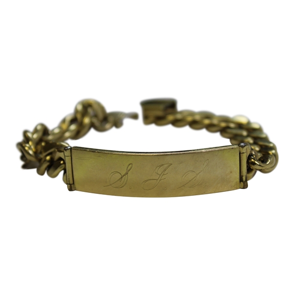 Sam Sneads Personal S.J.S Engraved 12kt Gold Filled Bracelet