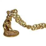 Sam Snead's Personal Pinehurst Putter Boy 10kt Gold Filled Necklace 