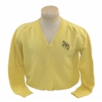 Sam Sneads Personal Worn S. J. S. Long Sleeve Yellow V-Neck Sweater - Worn in Tiger Photo?