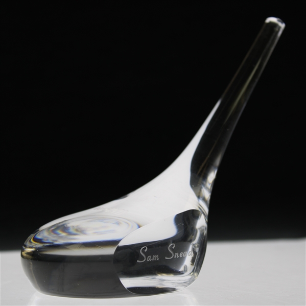 Sam Sneads Personal Wilson Sam Snead Large Leaded Crystal Art Glass Golf Club Paperweight