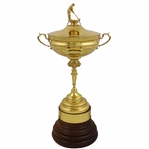 Billy Casper Full Size Ryder Cup Captain Gold Plated Sterling Silver Trophy w/Cup & Plinth Engravings