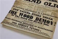 1842 Original Musselburgh Golf Club Advertisement - Possibly World's Oldest Poster