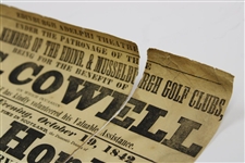 1842 Original Musselburgh Golf Club Advertisement - Possibly World's Oldest Poster