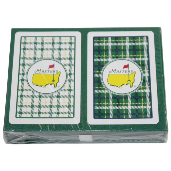 Two Unopened Plaid Decks of Masters Tournament Playing Cards - Sealed in Original Packing
