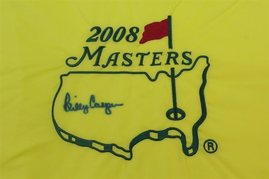 Billy Casper Signed 2008 Masters Embroidered Flag JSA ALOA