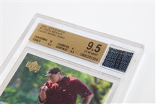 Tiger Woods 2001 Upper Deck Card - Event Worn Shirt - Gem Mint 9.5 #0005201354