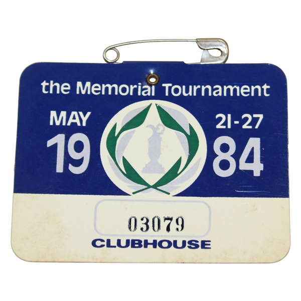 1984 The Memorial Tournament Clubhouse Badge #03079 - Jack Nicklaus Win