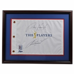 Padraig Harrington & Lee Westwood Signed The Players Embroidered Flag JSA ALOA