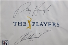 Padraig Harrington & Lee Westwood Signed The Players Embroidered Flag JSA ALOA