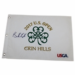 Brooks Koepka Signed 2017 US Open at Erin Hills Embroidered Flag JSA ALOA