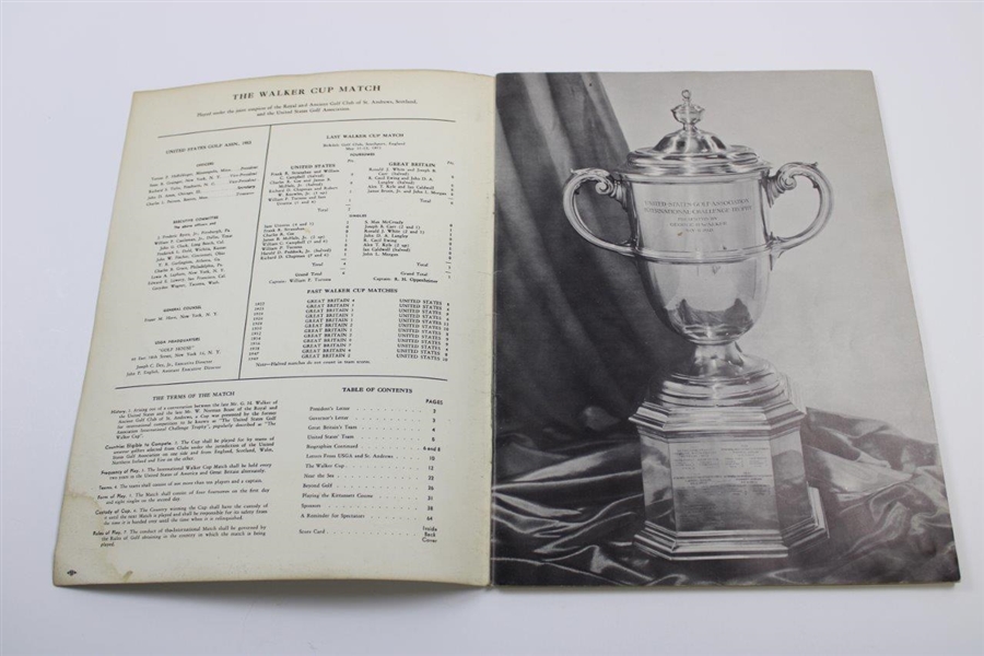 Bobby Jones Signed 1953 Walker Cup at The Kittansett Club Official Program JSA ALOA
