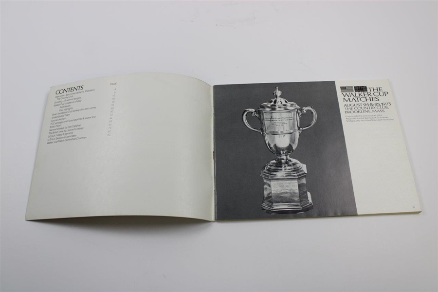 1973 Walker Cup at The Country Club Brookline Official Program