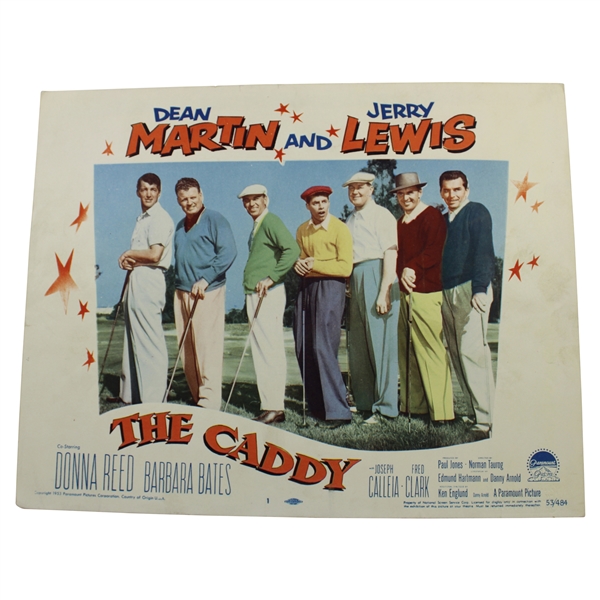 1953 The Caddy Movie 11x14 Lobby Card #1 - Pros with Martin & Lewis in Lineup