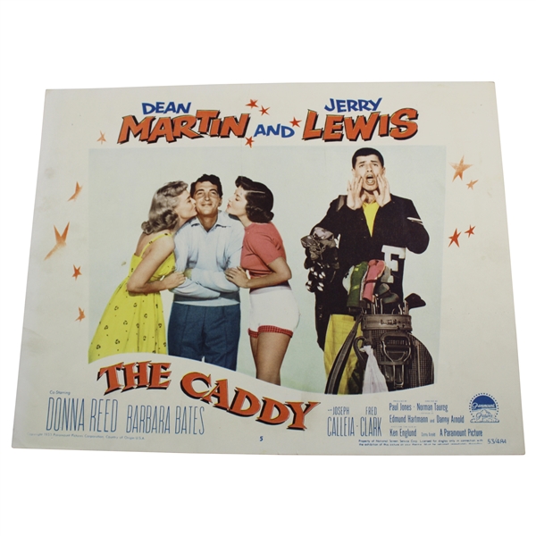 1953 The Caddy Movie 11x14 Lobby Card #5 - Actresses with Dean, Jerry with Golf Bag & Clubs