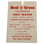 Cary Middlecoff & Bob Hope Signed Sarasota Bay & De Soto Lakes Match Ticket JSA ALOA