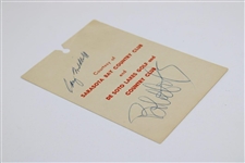 Cary Middlecoff & Bob Hope Signed Sarasota Bay & De Soto Lakes Match Ticket JSA ALOA