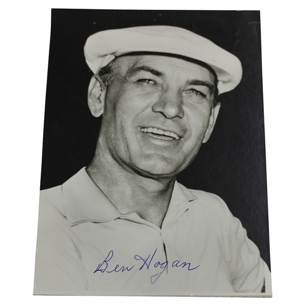 Ben Hogan Signed B&W Photo on Board JSA ALOA