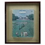 Jack Nicklaus & Arnold Palmer Signed 1962 US Open at Oakmont Program in Frame - Jacks 1st Win JSA ALOA