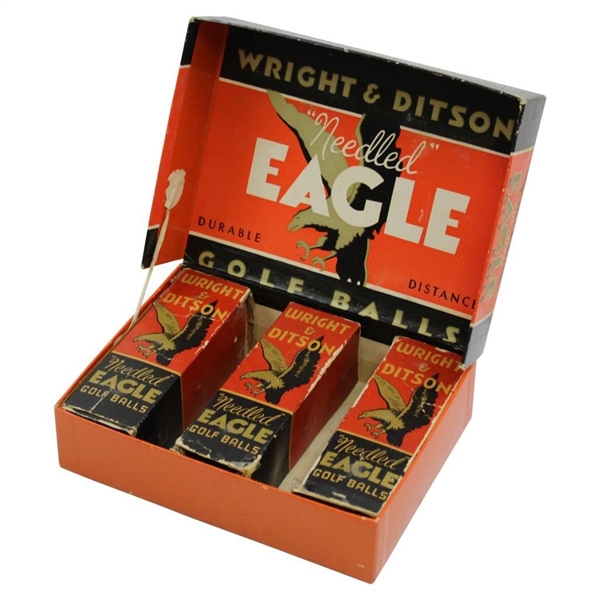 c. 1940 Wright & Ditson "Needled" Eagle Golf Balls (7 Balls) 15.6oz