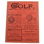 1896 Golf Weekly Record of "De Royal and Ancient" Game No. 323 Vol. XIII