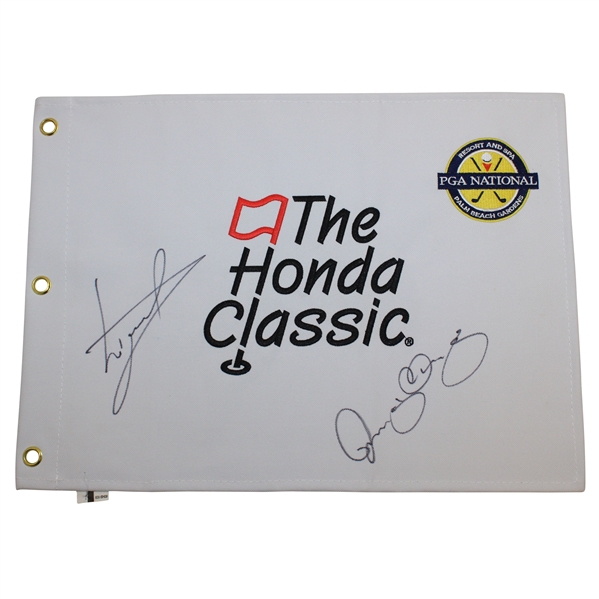 Luke Donald & Rory McIlroy Signed Honda Classic Flag JSA ALOA