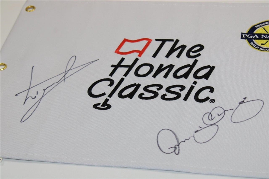 Luke Donald & Rory McIlroy Signed Honda Classic Flag JSA ALOA