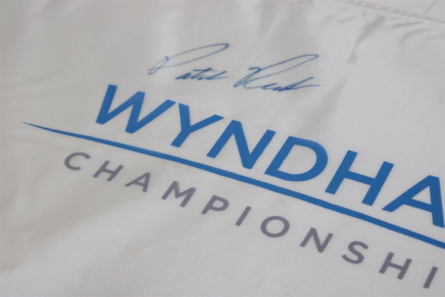 Patrick Reed Signed Wyndham Championship Flag - 1st Win in 2013 JSA ALOA