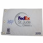 Harris English Signed 2013 Fedex St Jude Classic Flag JSA ALOA