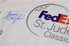 Harris English Signed 2013 Fedex St Jude Classic Flag JSA ALOA