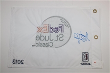 Harris English Signed 2013 Fedex St Jude Classic Flag JSA ALOA