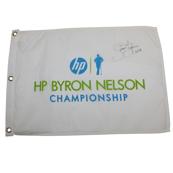 Jason Dufner Signed 2012 HP Byron Nelson Championship Flag JSA ALOA