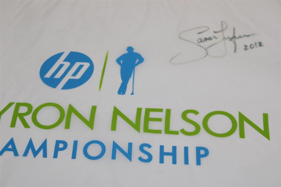 Jason Dufner Signed 2012 HP Byron Nelson Championship Flag JSA ALOA