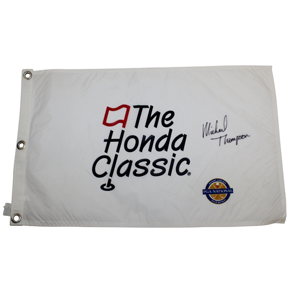 Michael Thompson Signed The Honda Classic Flag JSA ALOA